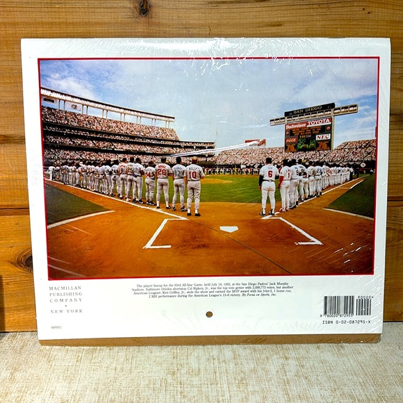 Vintage 1994 Major League Baseball Calendar New Sealed in Plastic Unopened - Picture 2 of 3
